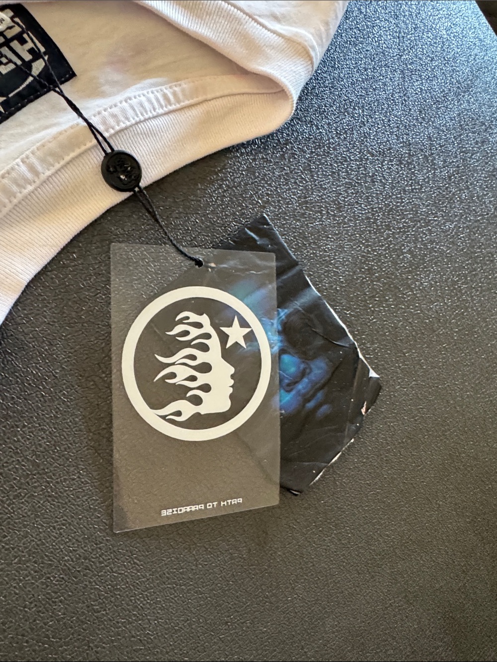 Hellstar 'Breaking News' White Graphic Tee View 4